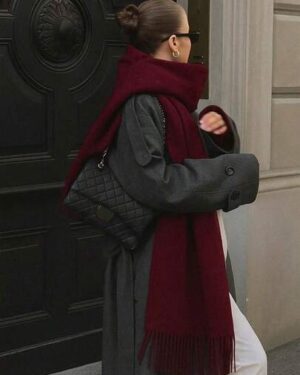 SHEIN | Burgundy Oversized Winter Scarf | Soft Long Wrap Shawl for Women