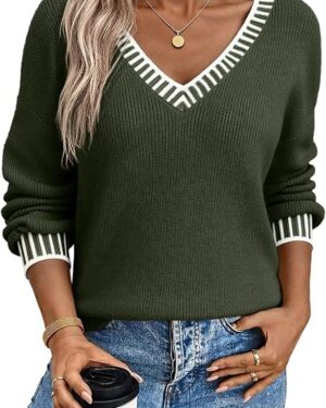 Amazon | Womens Sweaters Early Fall Fashion Casual Loose Outfits Apricot S