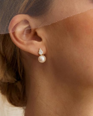 Amazon | Pearl Drop Stud Earrings