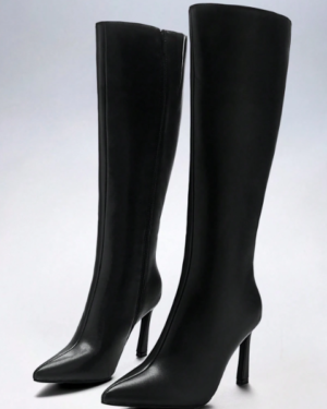 SHEIN | Pointed Toe Mid-Calf Stiletto Boots