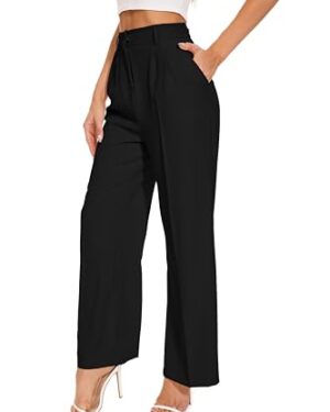 Amazon | Women's High Waist Wide Leg Dress Pants – Business Casual Work Trousers