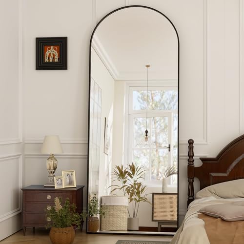 GLSLAND 64"x21" Arched Full Length Floor Mirror Full Body Mirror with Stand