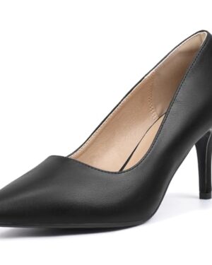 Amazon | Women's Classic Pointed Toe Pumps – Comfortable Mid Heel Dress Shoes