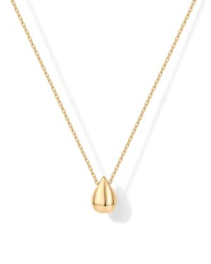 Amazon | Minimalist Gold Teardrop Pendant Necklace for Women