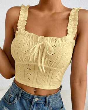 SHEIN EZwear Square Neckline Ribbed Knit Tight Fitted Tank Top With Thick Shoulder Straps