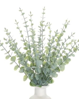 Amazon | Eucalyptus Stems, Greenery Fake Leaves Artificial Dried Flowers Bouquet
