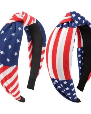 Wecoe 4th of July Headbands, Red White Blue Patriotic Hair Accessories
