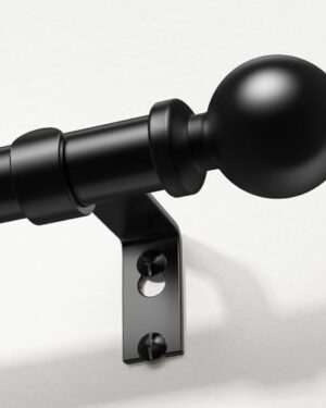 Amazon | Black Adjustable Heavy Duty Curtain Rods