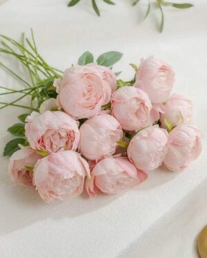 10/20pcs Artificial Pink Peony Flowers, Suitable For Home Decor, Bedroom Decor, Wedding Decoration, Ideal Gift For Girlfriend Or Best Friend On Holidays And Parties
