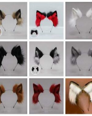 1pc Faux Furry Animal Ear Headband, Cute Plush Costume Accessory, Fashion Wolf/Fox Headpiece Hair Hoop