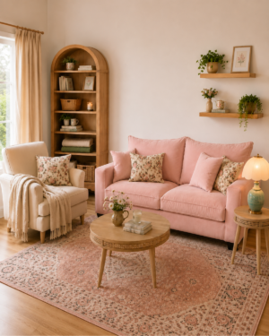 Amazon | Curated Collection | Cottagecore Pink Living Room