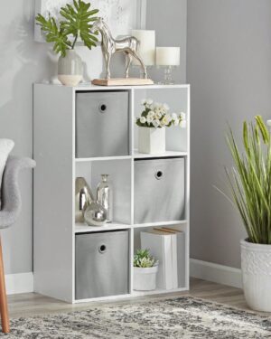6 Cube Storage Organizer, White