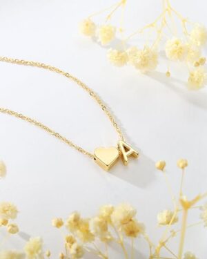 Amazon | Heart Initial Necklaces for Women, Birthday Gift