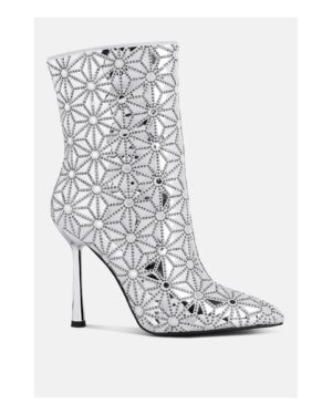 Target | London Rag Women's Precious Mirror Embellished High Ankle Boots