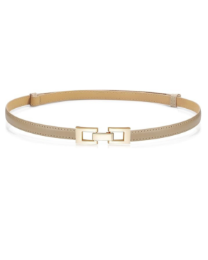 Amazon | Skinny Belts for Women Thin PU Leather Waist Belt with Gold Buckle for Dresses