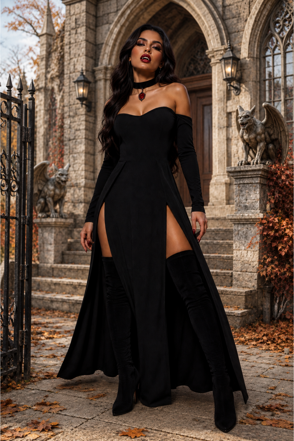 Amazon | Complete Outfit | Elegant Vampire Halloween Outfit