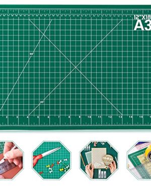 anezus Self Healing Sewing Mat, 12inch x 18inch Rotary Cutting Mat Double Sided 5-Ply Craft Cutting Board for Sewing Crafts Hobby Fabric Precision Scrapbooking Project