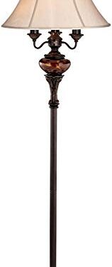 Astor 63" High Bronze Tortoise Shell Font Floor Lamp Living Room