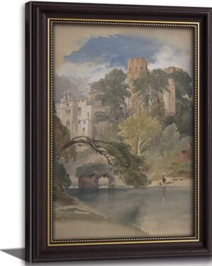 BsAutoTull Vintage Brown Framed Castle Wall Art