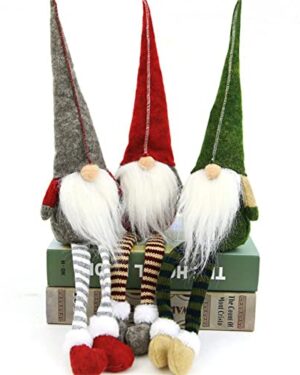 BWFY 3pcs new Christmas Decoration Long Legs Rudolph Doll Christmas Children Gift Hotel mall Window Decoration