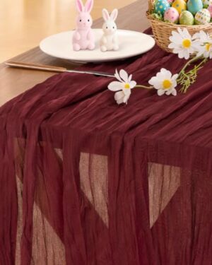 Cheesecloth Table Runner Summer Boho Wedding Birthday Party Home Decor