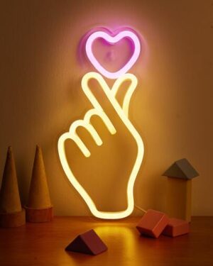 CHI-BUY 1pc Heart Led Neon Sign Usb Powered Wall Neon Signs For Bedroom Home Wedding Party Decoration