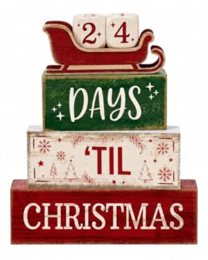 Christmas Countdown Decorations Indoor, Christmas Table Decor for Home