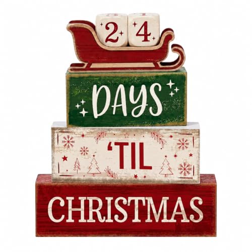 Christmas Countdown Decorations Indoor, Christmas Table Decor for Home