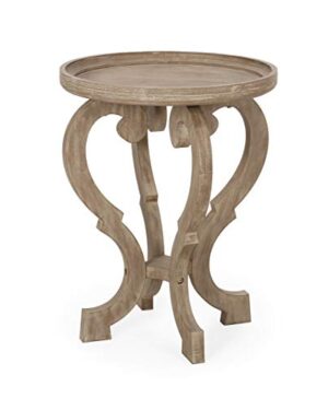 Christopher Knight Home Eleanor French Country Accent Table with Round Top, Natural