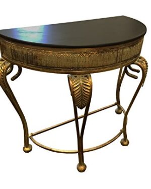 Deco 79 Metal Console Table, 41 by 33-Inch Gold