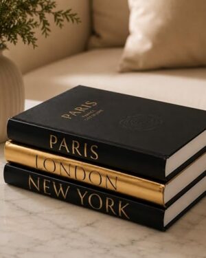Decorative Books for Home Decor – Coffee Table Books, Set of 3