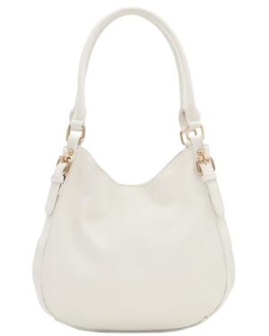 Amazon | Lightweight 3 Compartment White Faux Leather Medium boho Bag