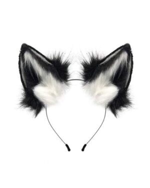 Handmade Wolf Cat Fox Fur Furry Ears Headwear Party Cosplay Costume Halloween