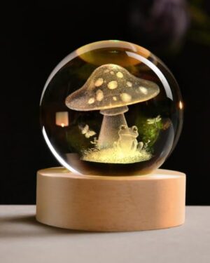 IFOLAINA Funny Frog Mushroom Crystal Ball Nature Lover Gift for Mom Women
