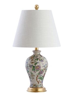 JONATHAN Y Grace 24" French Country Floral Urn Ceramic Lamp, Multi-Colored