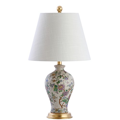 JONATHAN Y Grace 24" French Country Floral Urn Ceramic Lamp, Multi-Colored