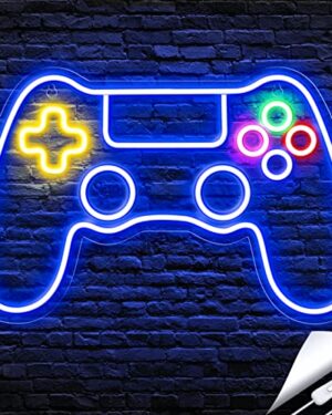 Kavaas Gamer Neon Sign, Game Controller LED Sign for Gaming Room Decor - Game Neon Sign for Teen Boy Room Decor - Best Gamer Gifts for Boys, Kids