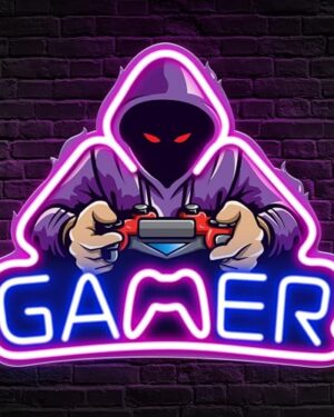 Kavaas Gamer Neon Sign, UV Printed Gaming Neon Sign for Gamer Room Decor - LED Video Game Neon Lights for Bedroom Boys, Gaming Wall decor - Best Gamer Gifts for Teenage Boys, Christmas