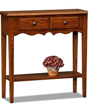 Leick Home Wave Console Table, 30", Medium Oak