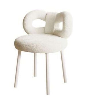 SHEIN | Vanity Stool With Bowknot Backrest