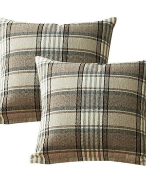 Plaid Throw Pillow Outdoor Indoor Throw Pillow Farmhouse Square Pillow, Home Decor, 18 x 18 inches