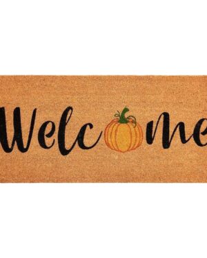 AT HOME | Welcome Pumpkin Coir Mat