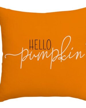 RABUSOFA Fall Pillows Covers 18x18 Autumn Hello Pumpkin Pillows Decorative Throw Pillows,Lumbar Outdoor Thanksgiving Cushion Cover Farmhosue Fall Decor for Couch Sofa Burnt Orange