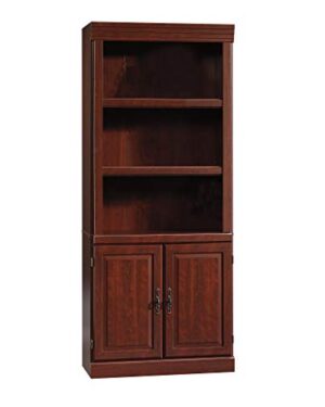 Sauder Heritage Hill Library With Doors/ Book shelf, Classic Cherry finish