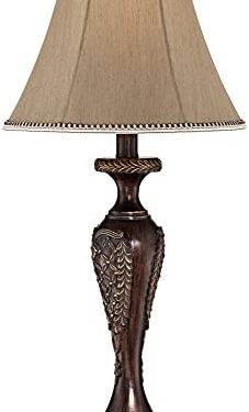 Shaylee 23 1/2" High Table Lamp Bronze Brown Candlestick Cottage