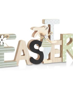 Shzbtdo Easter Decorations for Home, Farmhouse Table Wooden Bunny Mantel Decors, Indoor Easter Sign Decor for Tiered Tray Decor