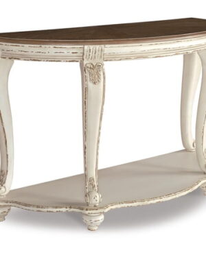 Signature Design by Ashley Casual Realyn Sofa Table White/Brown