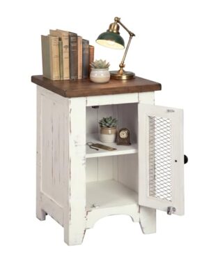 Signature Design by Ashley Wystfield Chairside End Table, Vintage White