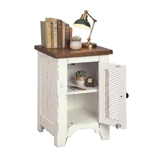 Signature Design by Ashley Wystfield Chairside End Table, Vintage White