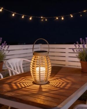 Solar Lanterns Outdoor Waterproof, Olive-Shaped Solar Lantern with Handle, Dusk to Dawn 6-8Hr Outdoor Lanterns, Hanging & Tabletop Decor for Garden/Patio, Ideal Gift for Outdoor Lovers